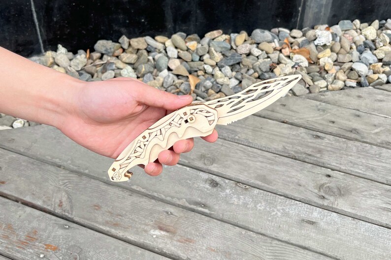 Cool 3D Folding Knife Puzzle Wooden Folding Knife Model Kit Etsy