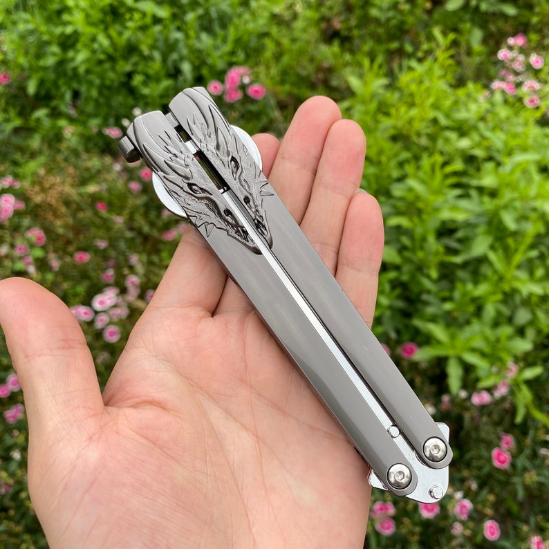 Cool Butterfly Knife Trainer Jaws Balisong Trainer Cutting Etsy