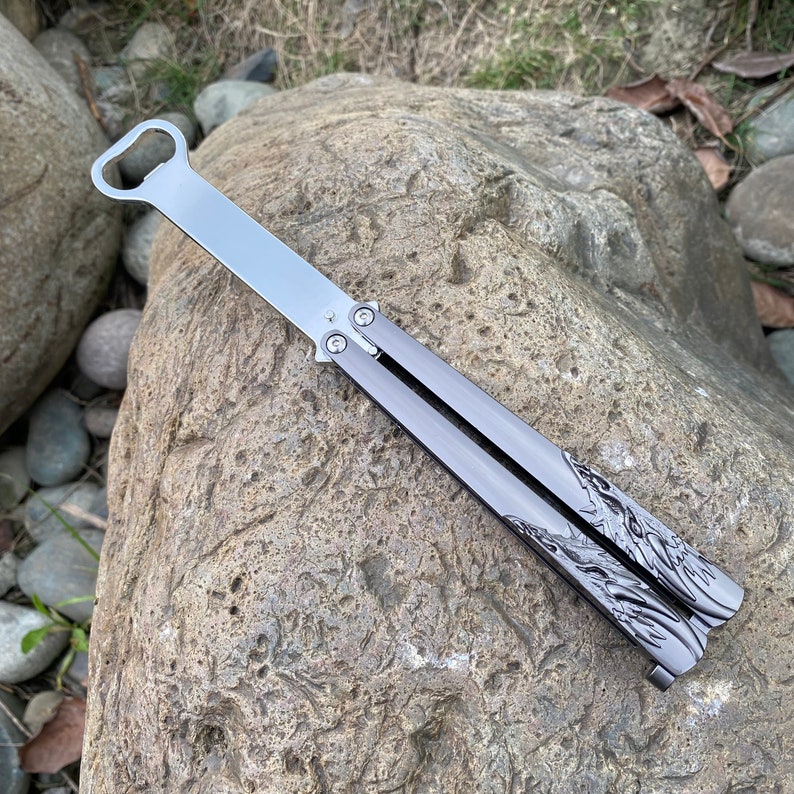 Cool Butterfly Knife Trainer Jaws Balisong Trainer Cutting Etsy