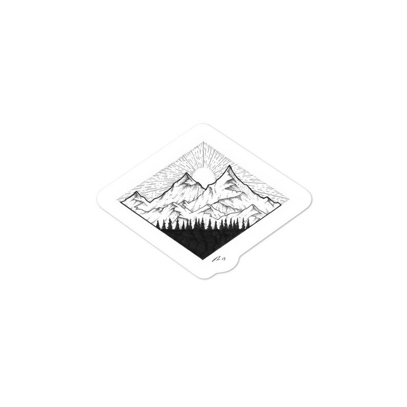 Mountains Sunset Sticker