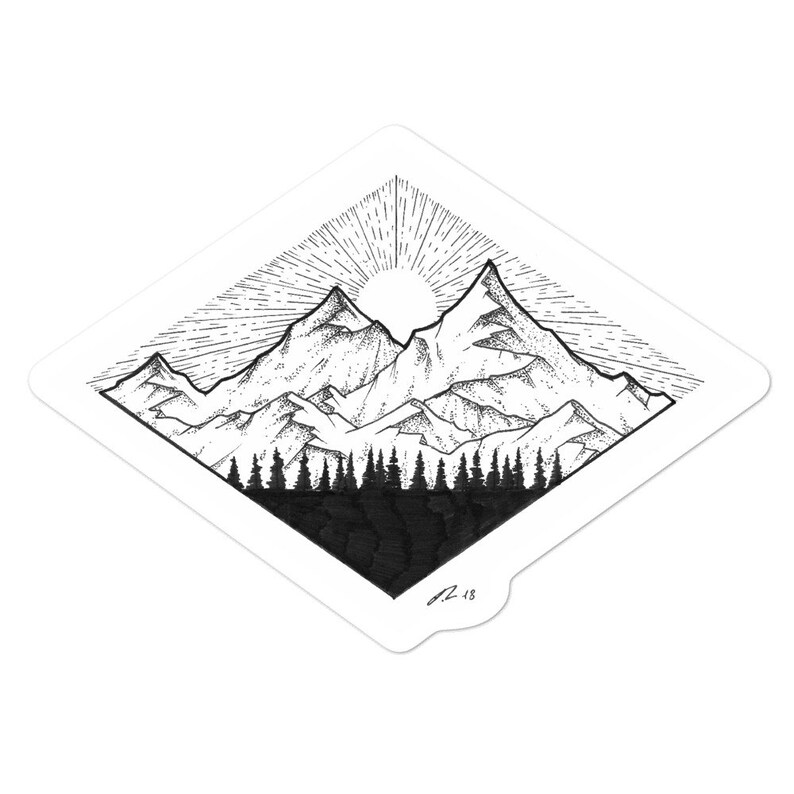 Mountains Sunset Sticker