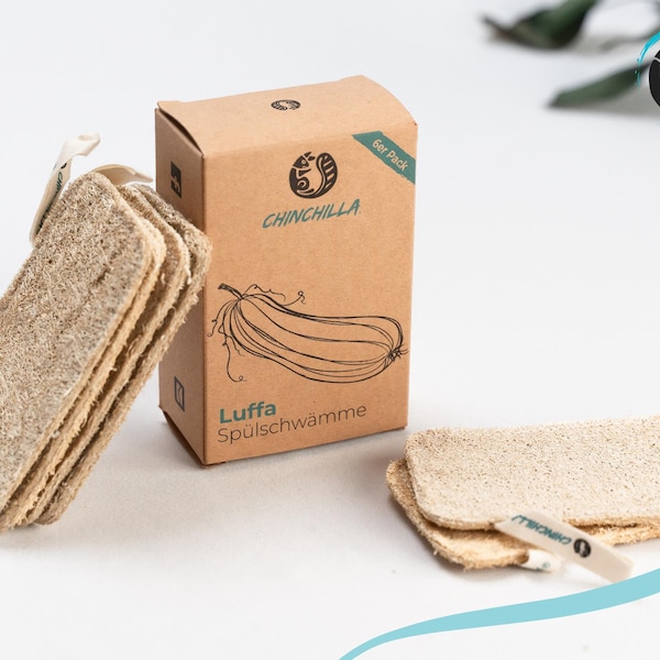 Küchenschwämme aus Luffa Schwamm | 7 nachhaltige Spülschwämme in versch. Größen | waschbar & wiederverwendbar | plastikfrei & vegan