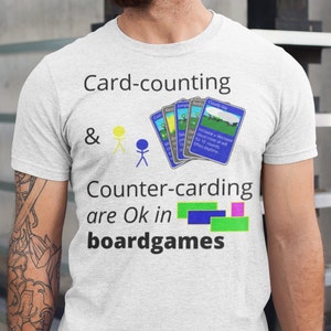 Modern gamer's-T-shirt voor liefhebbers van kaarten tellen en bordspellen