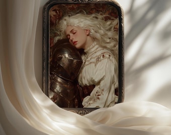 Knight and Princess Art Print – Romantic Medieval Fairytale