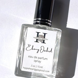 Ebony Orchid Eau de Parfum Spray / Organic Sugar Cane Alcohol // Vanilla, Wood, Ebony, & Orchid // Genderless // Unisex Cologne / Skin Scent