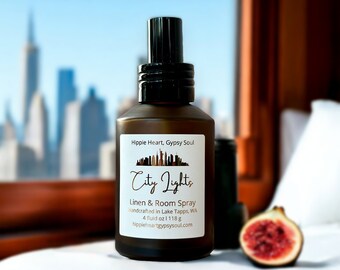 City Lights Luxury Room and Linen Spray ~ Long Lasting Bougie Home Fragrance ~ Black Tea and Fig Notes ~ Popular Hotel Dupe ~ Phthalate Free