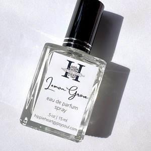 Lemon Grove // Eau de Parfum // Organic Sugar Cane Alcohol // Clean Beauty Fragrance // Notes of Green Leaves, Tart Lemon, Ozonic Fresh Air