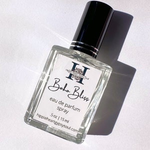 Boho Bliss Perfume: Madagascar Vanilla, Jasmine & Sugarcane Alcohol