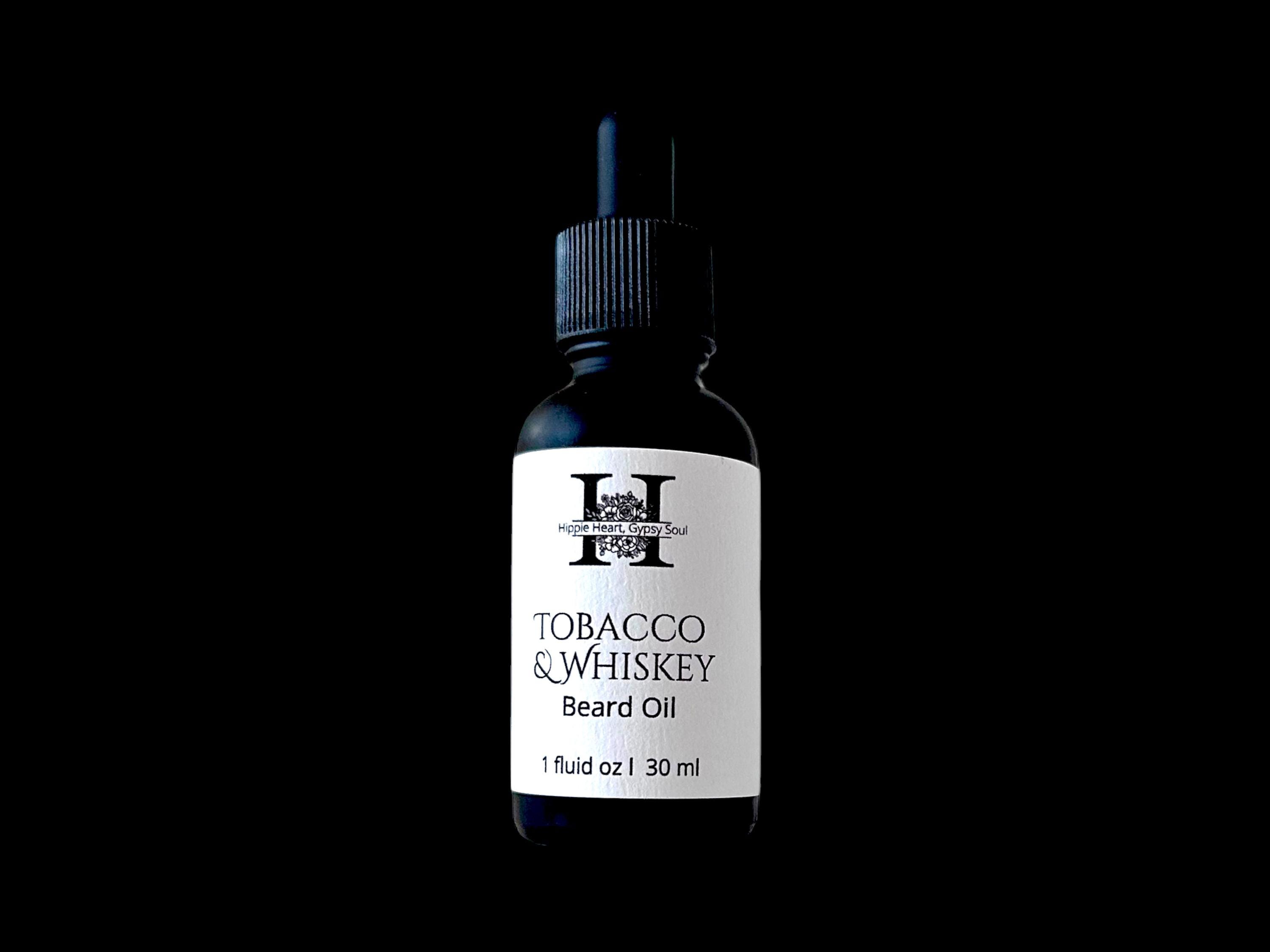 Tobacco & Whiskey Beard Oil: Upscale Bergamot, Teakwood, Brushed Suede
