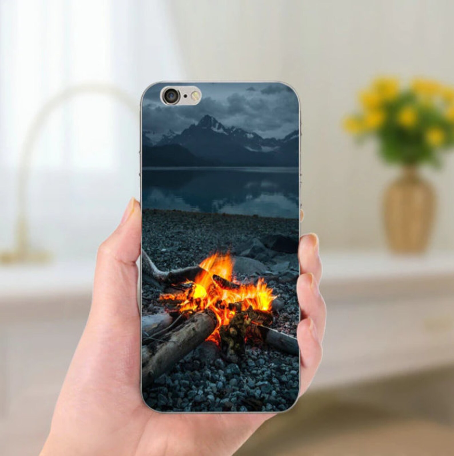 Snow Mountain Phone Case Abstract Mountain Phone Cover for Etsy