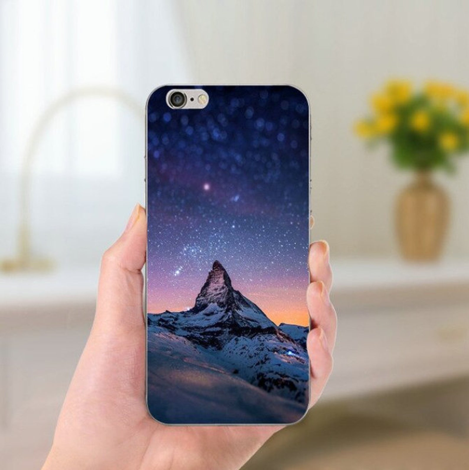 Snow Mountain Phone Case Abstract Mountain Phone Cover for Etsy