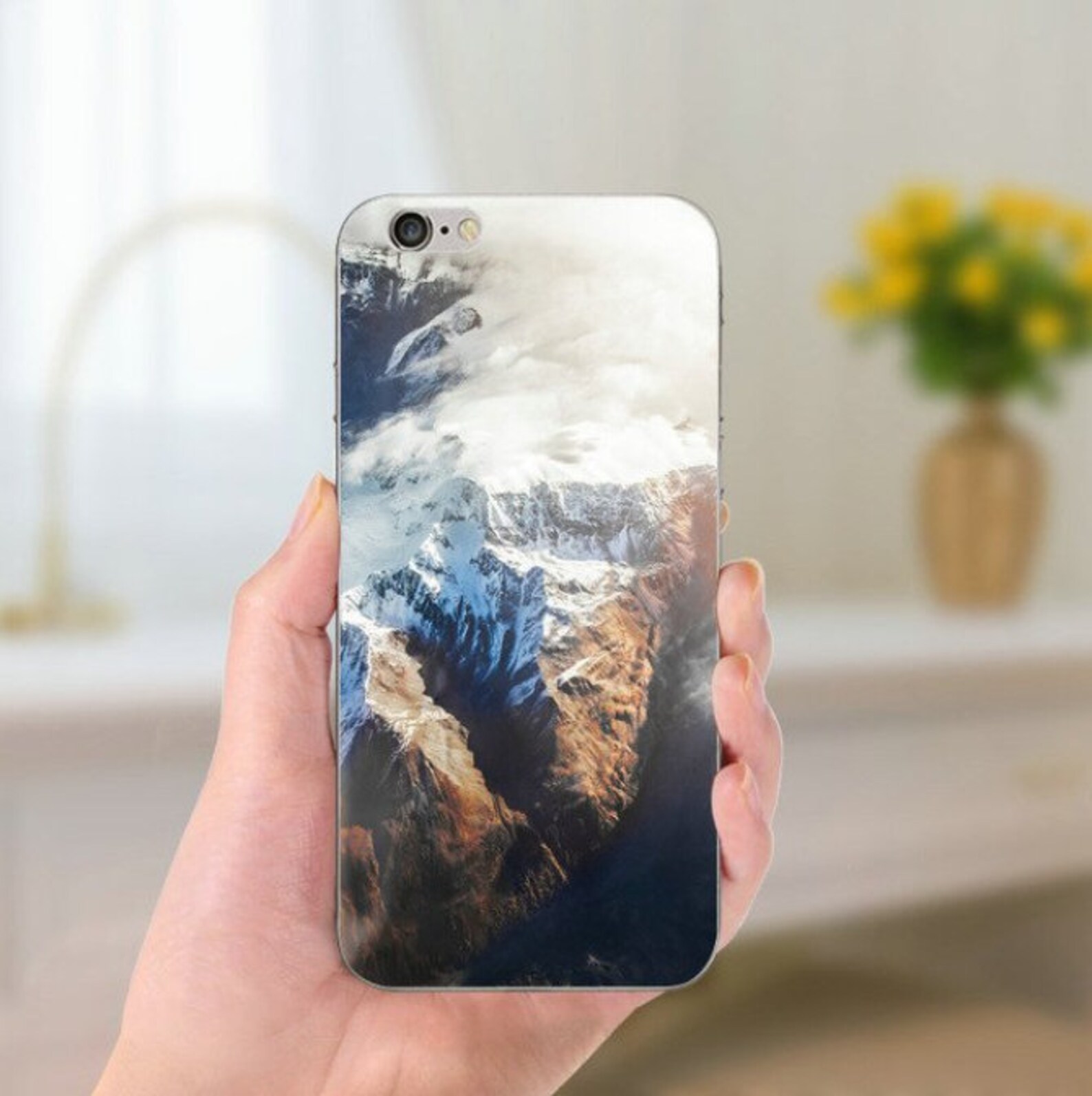 Snow Mountain Phone Case Abstract Mountain Phone Cover for Etsy