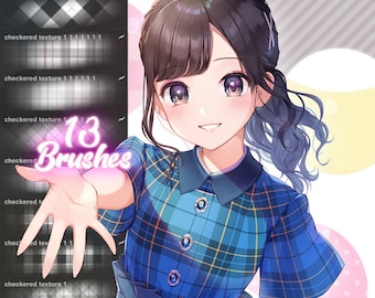 Checkered anime texture for procreate!