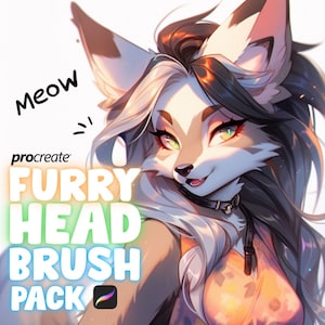 Furry Head Brush Pack for procreate!