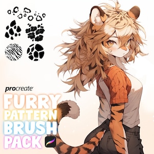Furry pattern brush pack for procreate!