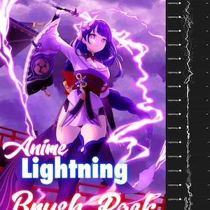 Anime Lightning brush pack for procreate!
