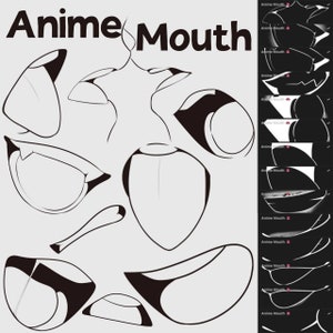 Anime mouth brush pack for procreate!