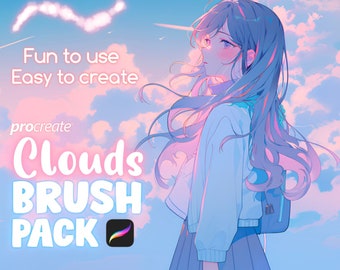 Procreate Clouds brush pack for anime & manga | Brushes for iPad, Clouds brushes, Stars brushes, Constellation brushes