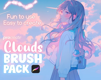 Procreate Clouds brush pack for anime & manga | Brushes for iPad, Clouds brushes, Stars brushes, Constellation brushes