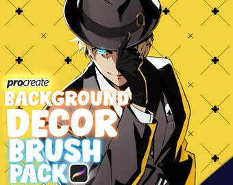 ¡Paquete de pinceles de decoración de fondo de anime para Procreate!