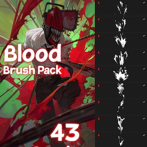 Anime Blood brush pack for procreate!