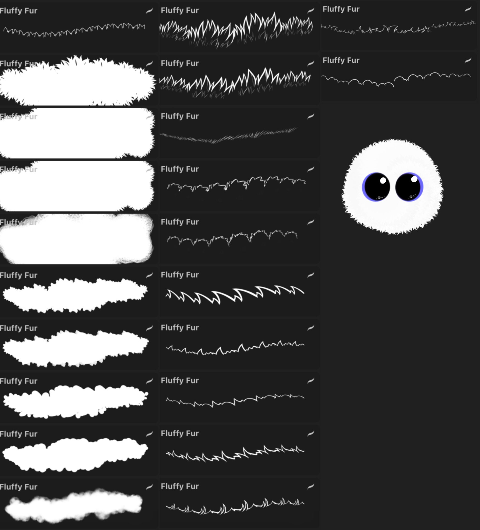 Fur and Fluffy Brush Pack for Procreate Etsy Australia