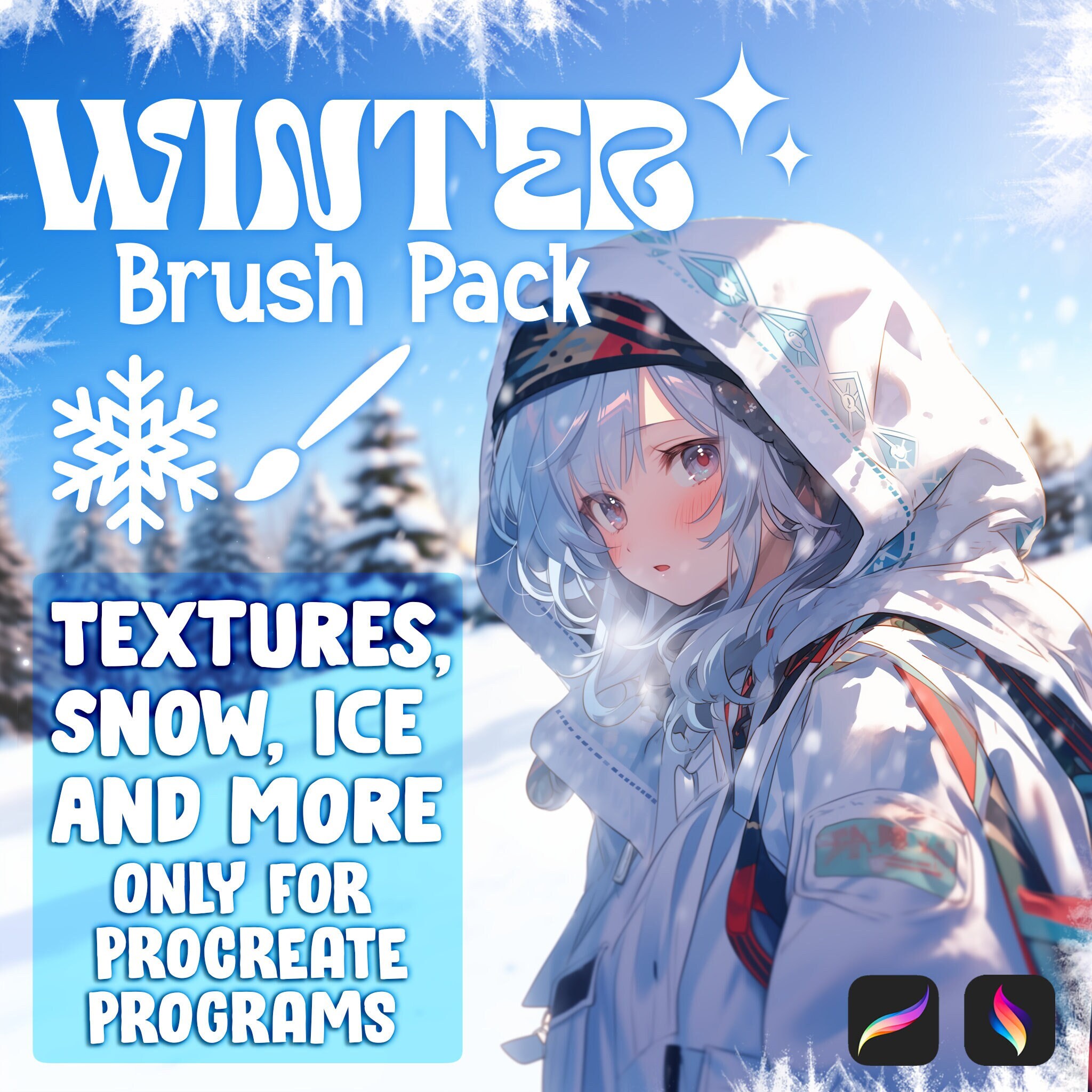 Paquete de pinceles de invierno para procrear, Procreate Christmas, Winter Procreate, Magic Procreate, Brush Set para iPad, Brush Pack