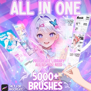5000種類以上のProcreateブラシバンドル｜アニメ、マンガ、ポートレート、テクスチャ、エフェクトブラシを網羅したオールインワンライブラリ