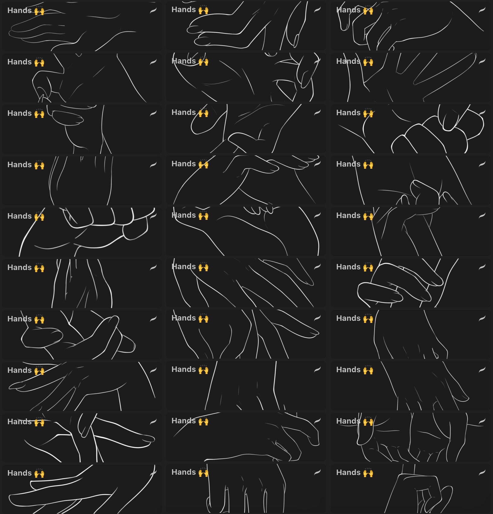 Anime Hands V2 Brush Pack for Procreate Etsy