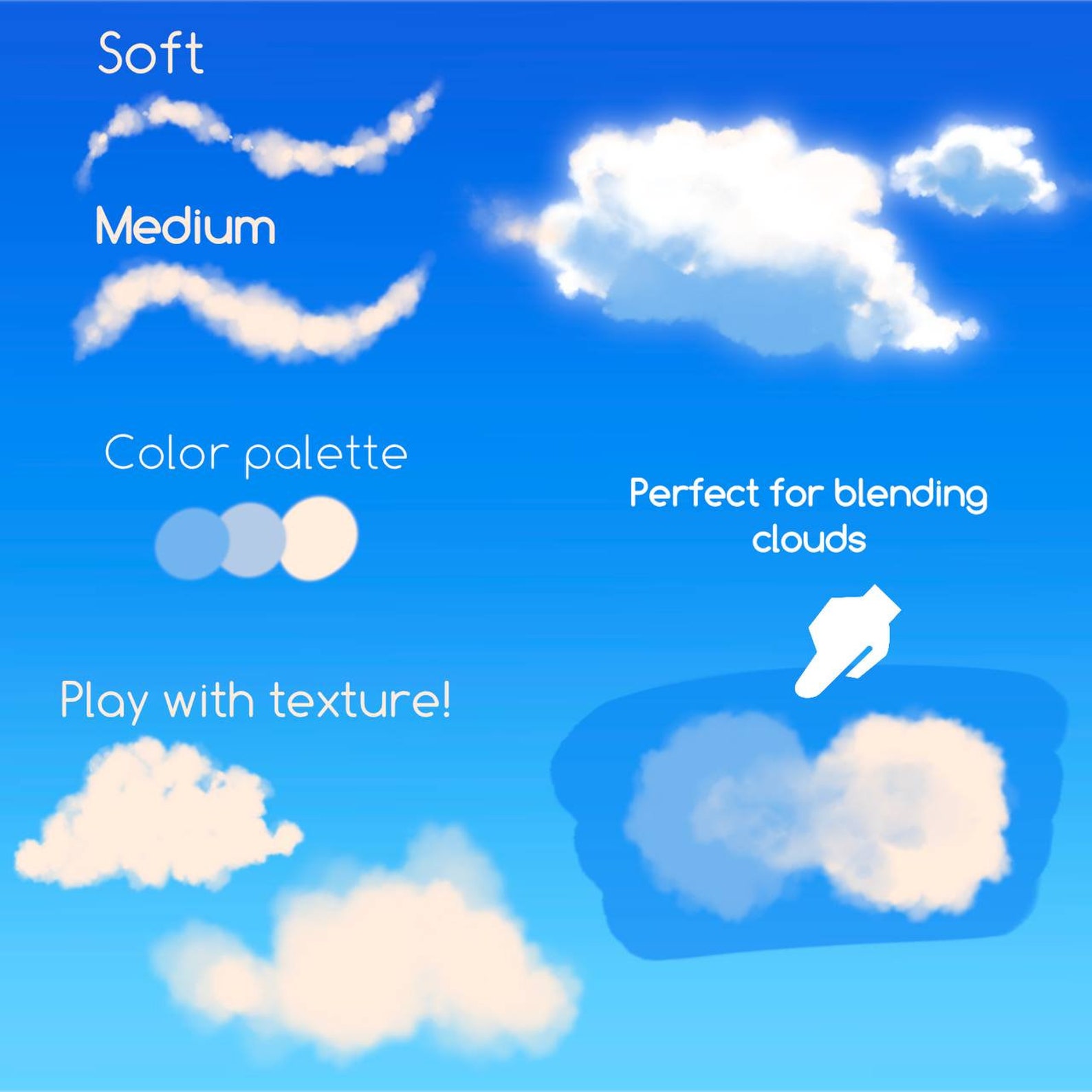 Procreate Clouds Brush Pack for Anime & Manga | Brushes for Ipad ...