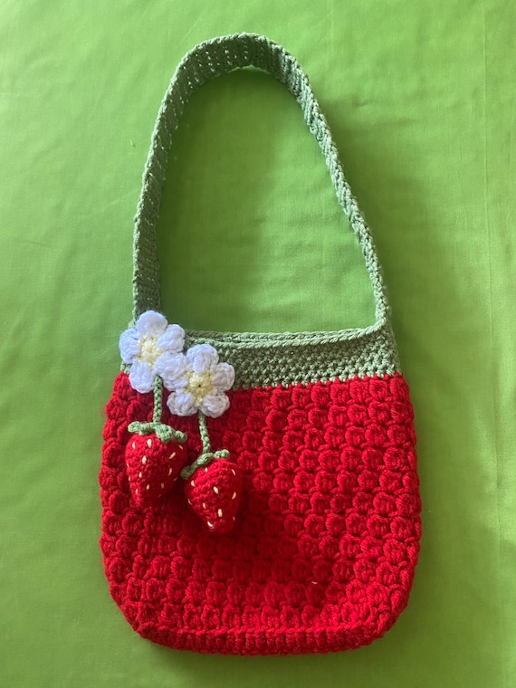 Strawberry Crochet Wallet Coin Purse Bag,crochet Handmade Pouch,strawberry  Amigurumi,hcard Wallet,hanndmade Wallet,handmade Bag Gift - Etsy
