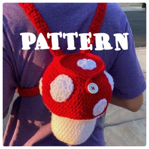 Mini Mushroom Backpack Crochet Pattern