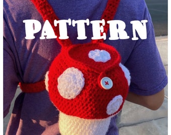 Mini Mushroom Backpack Crochet Pattern