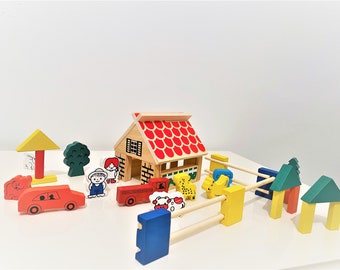 wooden farmhouse toy