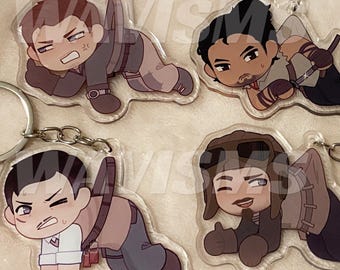Apocalypse Military Men Keychains (2.5" double sided)