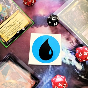 Blue MTG Mana Sticker