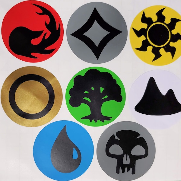 Magic the Gathering Mana Stickers / Decals - Individual