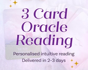 3 Card Oracle Reading | Tarot Style Intuitive Reading | Personalised Spiritual Guidance