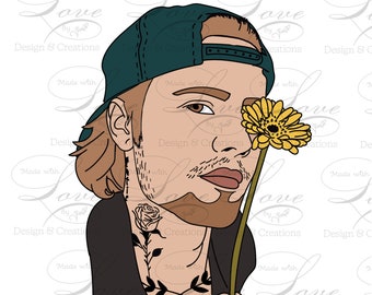 Justin Bieber Flower SVG JPG PNG