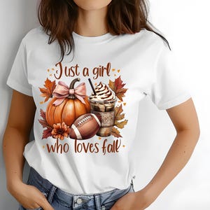 Just a Girl Who Loves Fall Autumn Unisex Softstyle T-Shirt