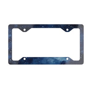 Metal License Plate Frame Starry Night Sky Background