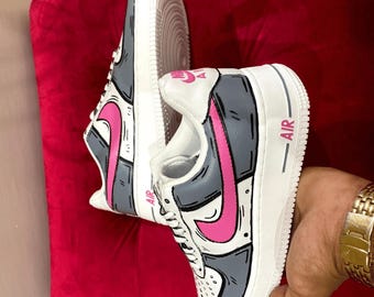Handmålade serietidningssneakers: Pop Art Streetwear