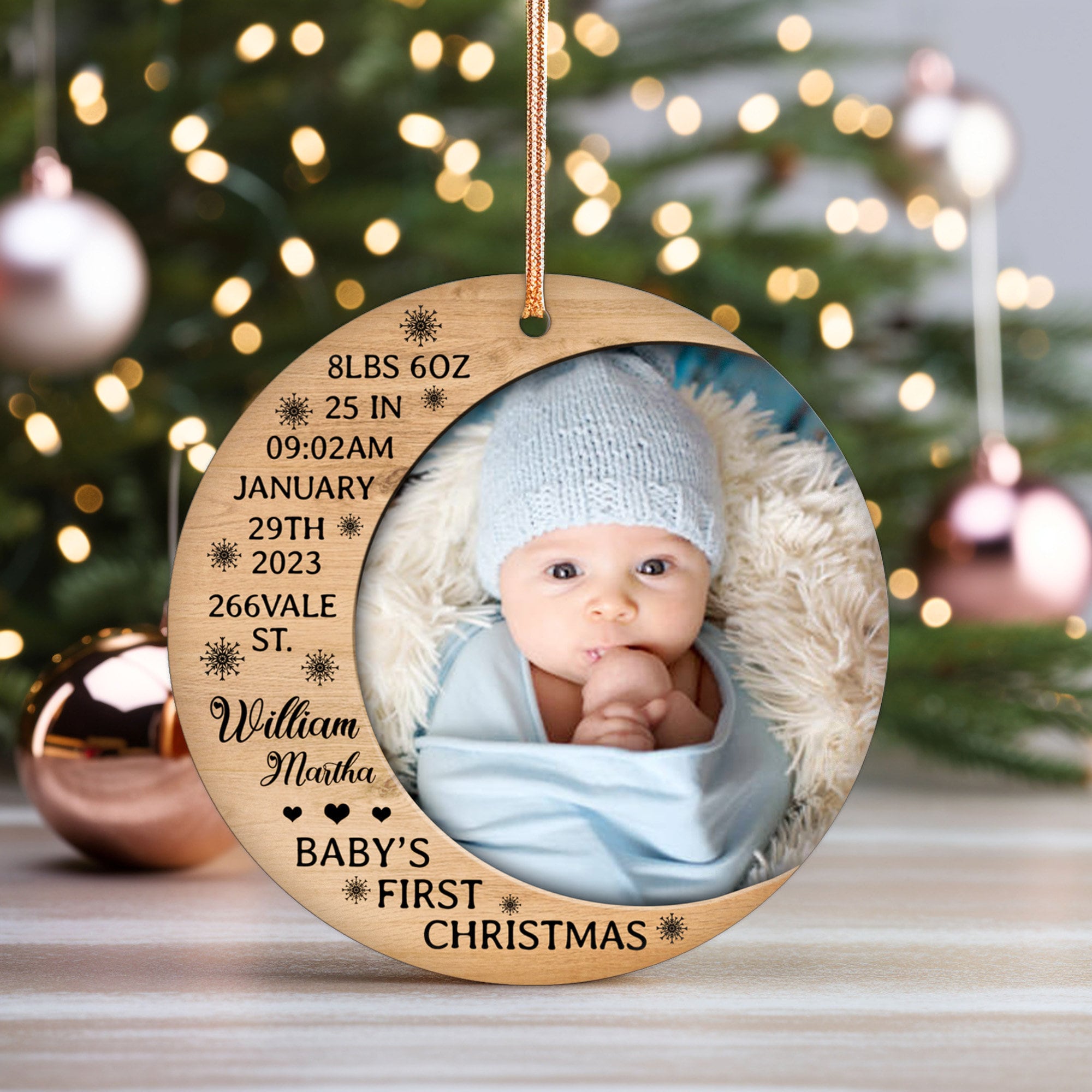 Personalized baby ornament discount