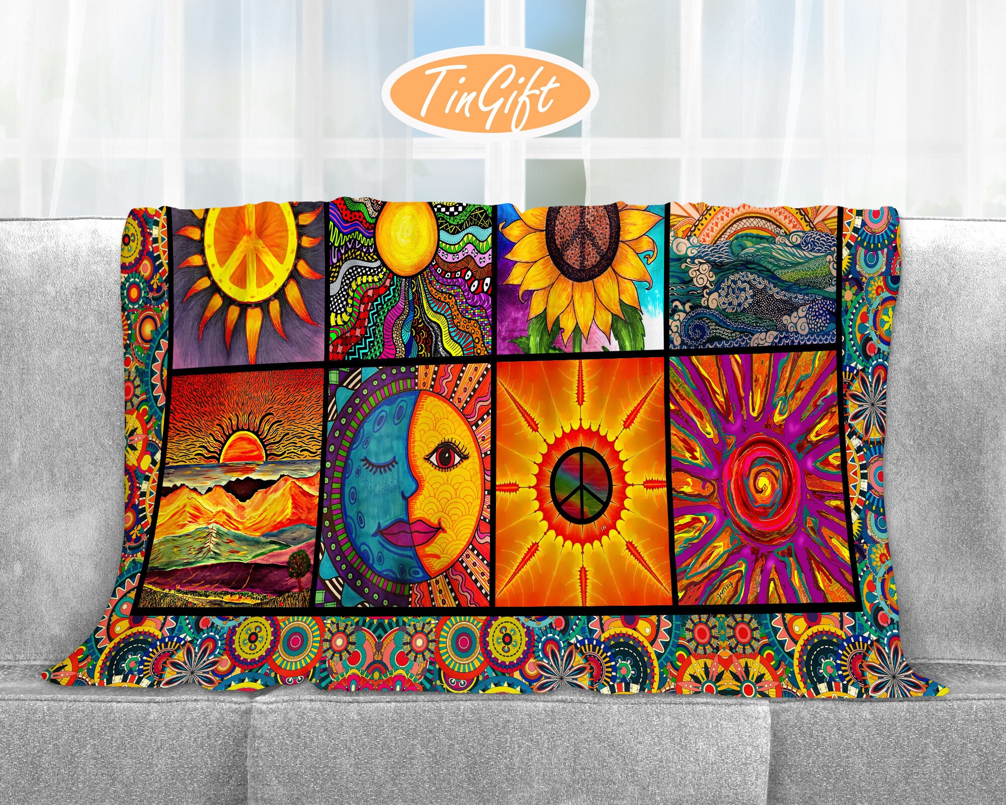 Hippy throw blanket hotsell
