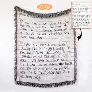 Manta de cartas personalizadas, manta de cartas de amor, manta de escritura personalizada, escritura a mano tejida, manta de cartas, manta de cartas de escritura a mano