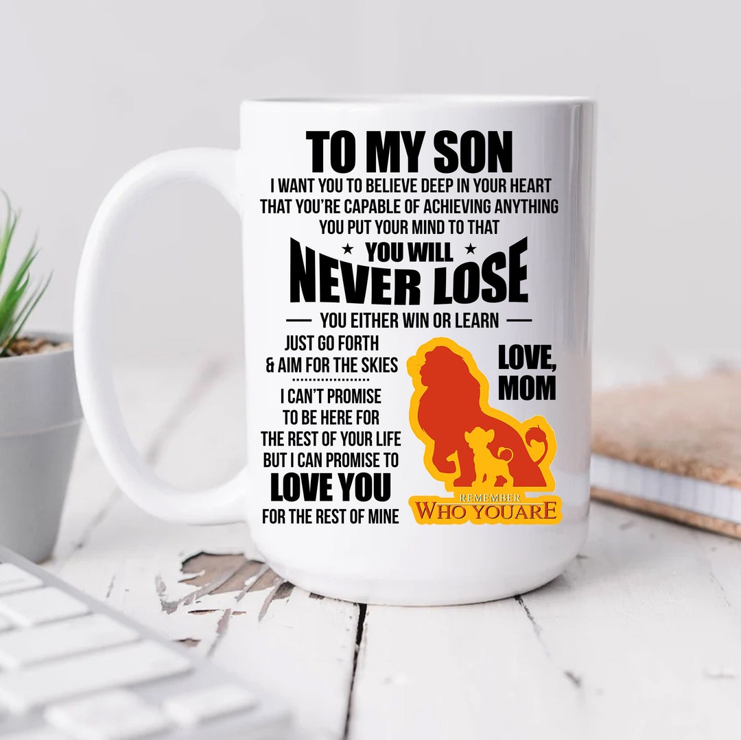 To My Son Mug, Mug for Son, Personalized Coffee Mug From Mom, Mug With ...