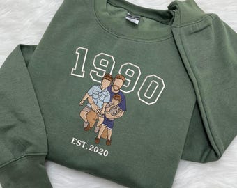 Custom Embroidered Dad Photo Tshirt, Sweatshirt, Hoodie, Embroidery Papa Shirts, Personalized Father's Day Gift