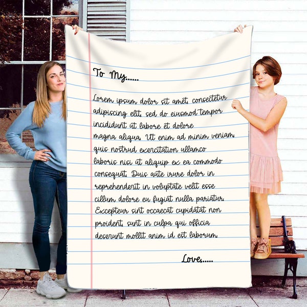 Custom Text Blanket Etsy