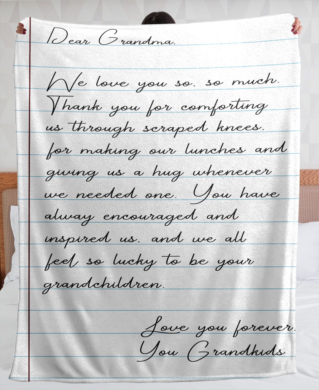 Love Letter Blanket Custom Handwriting Blanket Personalized Etsy