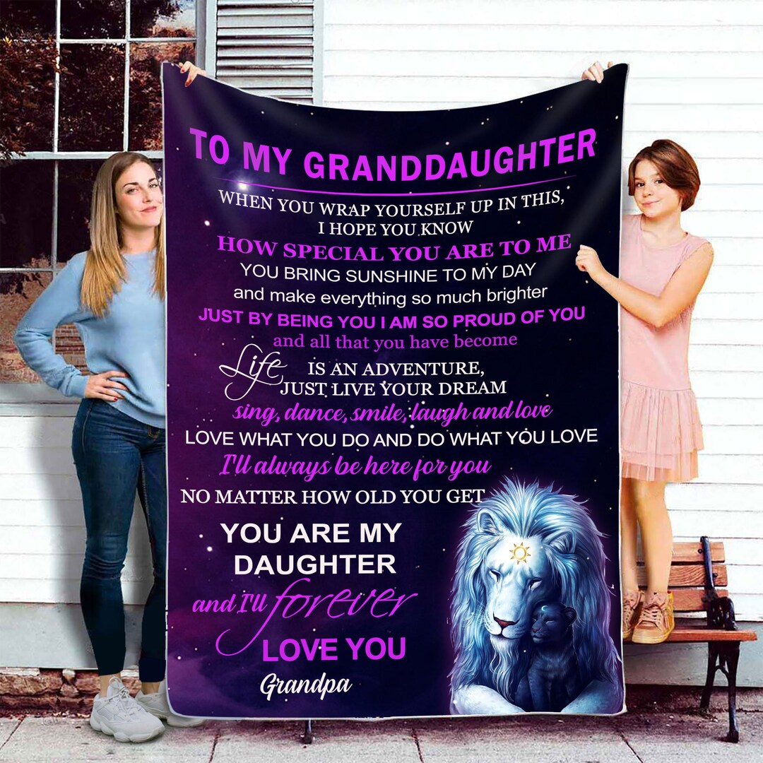 Granddaughter Blanket, Granddaughter Gifts From Grandpa, Birthday